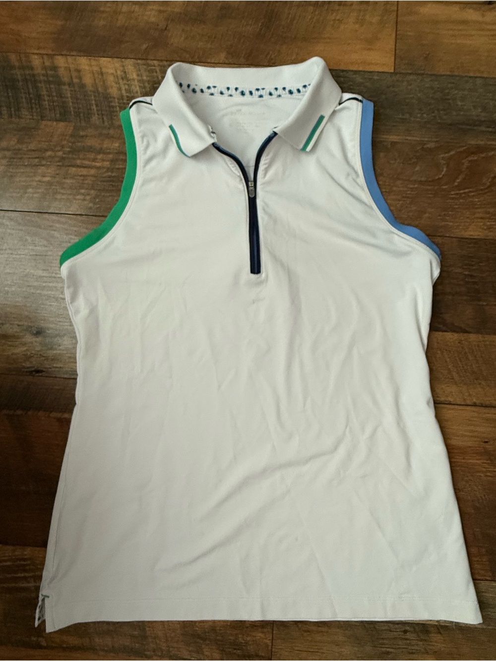 Peter Millar Zip Up Sleeveless Golf Polo